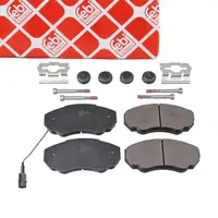 febi Bremsbel&auml;ge + Warnkontakt f&uuml;r FIAT Ducato CITROEN Jumper PEUGEOT Boxer 230 244 vorne