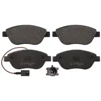 febi Bremsbel&auml;ge + Warnkontakt f&uuml;r FIAT Doblo 263 OPEL Combo mit &Oslash; 384mm Scheiben vorne