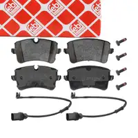febi Bremsbel&auml;ge + Warnkontakt f&uuml;r AUDI A8 4H mit &Oslash; 330/356mm Scheiben hinten 4H0698451M