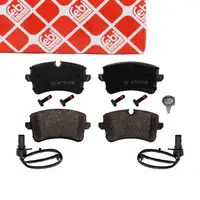 febi Bremsbel&auml;ge + Warnkontakt f&uuml;r AUDI A4 B8 A5 8T 8F A6 C7 A7 4G A8 4H hinten 4G0698451A