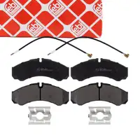 febi 116255 Bremsbel&auml;ge Bremsbelagsatz + Warnkontakt f&uuml;r IVECO Daily 2 3 vorne 001906401