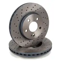 febi Bremsscheiben + Bel&auml;ge + Sensor f&uuml;r MERCEDES W176 W246 C/X117 mit Sportpaket vorne