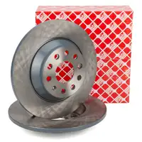 febi 104496 Bremsscheiben Satz für VW Golf 7 Passat B8 Tiguan Touran 8V hinten 3Q0615601A