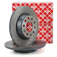 febi 108194 Bremsscheiben Satz f&uuml;r VW Golf 6 Passat B6 B7 Tiguan Touran A3 8P Q3 8U hinten