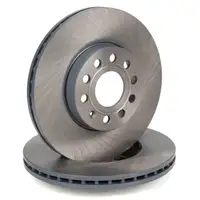 febi Bremsscheiben + Bel&auml;ge Sensor f&uuml;r VW Golf 5 6 7 8P Leon 1P 5F Octavia 2 1ZE/1ZP vorne