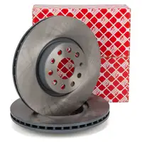 febi 24384 Bremsscheiben Satz f&uuml;r VW Golf 5 6 7 8 Passat B6 B7 B8 Tiguan Touran A1 vorne