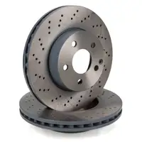 febi Brake Discs + Brake Pads + Sensor for MERCEDES W204 C204 S204 with Sport Package (front)