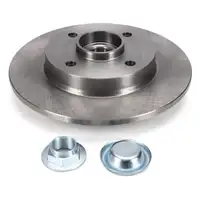 febi Bremsscheiben + Radlager + Bel&auml;ge f&uuml;r CITROEN C3 3 C4 Cactus PEUGEOT 208 1 hinten