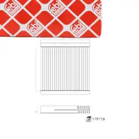 febi 179150 Innenraumfilter Aktivkohlefilter für OPEL Doblo FIAT Tipo Linea Qubo Fiorino