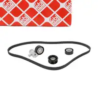 febi 184826 Keilrippenriemensatz f&uuml;r FORD Fiesta 7 MK7 1.0 EcoBoost 1.1 Ti-VCT ohne Klima