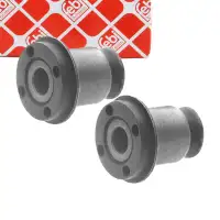 2x febi 10290 Control Arm Bearings for PEUGEOT Rear Axle 513178