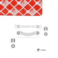 febi Querlenker f&uuml;r MERCEDES GL-Klasse X164 M-Klasse W164 R-Klasse W251 hinten links oben