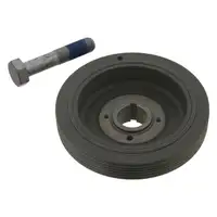 febi PROKIT Riemenscheibe Kurbelwelle f&uuml;r PEUGEOT Boxer 230P 230L 1.9D mit Servolenkung