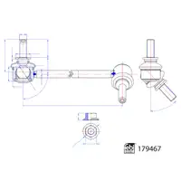 febi Koppelstange Stabilisator f&uuml;r TESLA Model 3 Model Y Vorderachse links 104439100D