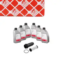 febi Getriebefilter Satz 6-Gang POWERSHIFT + 6L Getriebe&ouml;l f&uuml;r FORD MITSUBISHI VOLVO