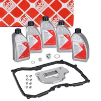 febi 176895 Getriebefilter Satz 09G 6-Gang + 5L Getriebe&ouml;l f&uuml;r VW Golf 5 Passat B6 Touran