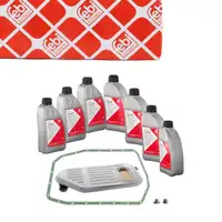 febi 179355 5-speed transmission filter kit 5HP19 + 7L transmission fluid for BMW 3 Series E46, E39, E38, Z4