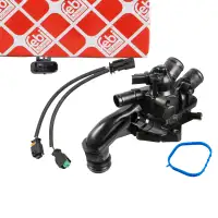 febi 170321 Thermostat + Geh&auml;use + Sensor Kabel f&uuml;r CITROEN C3 C4 PEUGEOT 207 208 1.4 1.6