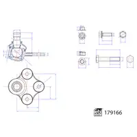 febi 179166 Control Arm Ball Joint for FIAT Doblo 263 1.3&ndash;2.0D Front Axle 51810664