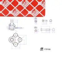 febi 179166 Control Arm Ball Joint for FIAT Doblo 263 1.3&ndash;2.0D Front Axle 51810664