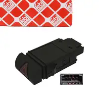 febi Warnblinkschalter Warnblinker f&uuml;r VW Polo 3 6V2 SEAT Ibiza 2 Cordoba 6K 6K0953235
