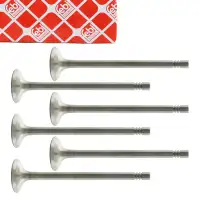 6x febi 27366 Auslassventil f&uuml;r VW Polo 4 5 Ibiza 3 4 Fabia 1 2 Rapid Yeti 1.2 036109611K
