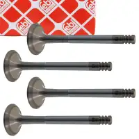 4x febi 19960 Auslassventil f&uuml;r VW Golf 3 Passat B3 B4 AUDI 80 B4 A4 B5 1.9 TDI A6 C4 2.0