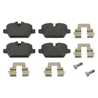 febi Bremsscheiben + Bremsbel&auml;ge + Sensor f&uuml;r BMW 1er E81 E87 116i 116d ab 03.2010 hinten