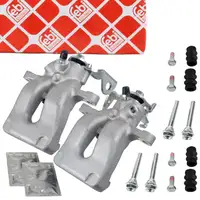 2x febi Bremssattel Ø 34mm + Führungshülsen für RENAULT Clio 3 Grand/Modus hinten