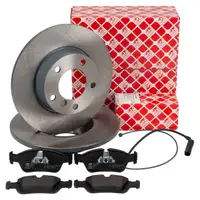 febi Bremsscheiben + Bremsbel&auml;ge + Sensor f&uuml;r BMW 3er E36 316i 318i 318tds vorne