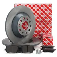 febi Bremsen Set Bremsscheiben + Bremsbel&auml;ge f&uuml;r AUDI A6 4F C6 PR-1KD/1KQ/2ED hinten