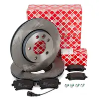 febi Bremsscheiben + Bremsbel&auml;ge + Sensor f&uuml;r VW California Multivan Transporter T5 hinten