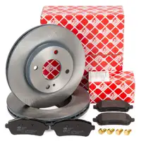 febi Bremsen Set Bremsscheiben + Bremsbel&auml;ge f&uuml;r FORD Fiesta 6 MK6 vorne