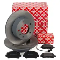 febi Bremsscheiben + Bel&auml;ge + Sensor f&uuml;r NISSAN OPEL Movano B RENAULT Master 3 hinten