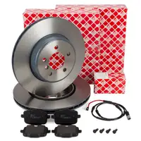 febi Bremsscheiben + Bremsbel&auml;ge + Sensor f&uuml;r BMW 5er F11 Touring 520-535i 518-535d hinten