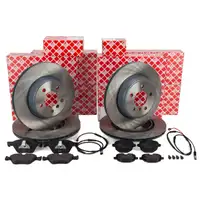 febi Bremsscheiben + Bremsbel&auml;ge + Sensor f&uuml;r BMW 5er F11 520-530i 518-520d vorne + hinten