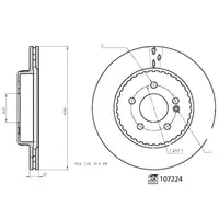 febi 107224 Bremsscheiben Satz f&uuml;r MERCEDES-BENZ W205 C257 W213 10/C253 hinten 0004231812