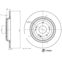 febi 179063 Bremsscheiben Satz f&uuml;r HONDA CR-5 5 RW_ RT_ RS_ hinten 42510-TNY-E00