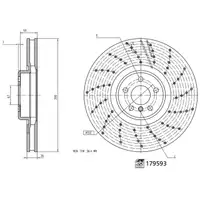 febi Bremsscheiben Satz f&uuml;r BMW 5er G30 G31 6er G32 7er G11 G12 8er G14-16 X6 G06 vorne