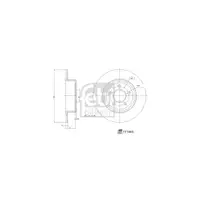 febi 171443 Bremsscheiben Satz f&uuml;r CHRYSLER 300C LX LE 5.7 AWD 340 PS hinten