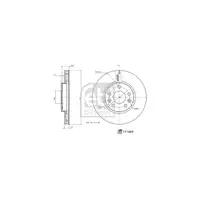 febi 171469 Bremsscheiben Satz f&uuml;r RENAULT Megane 4 Talisman vorne 402062000R