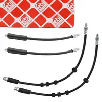 4x febi Bremsschlauch Bremsleitung f&uuml;r BMW 5er E60 E61 6er E63 E64 vorne + hinten