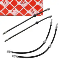 4x febi Bremsschlauch Bremsleitung f&uuml;r BMW 3er E36 318-328i 318tds 325tds vorne + hinten