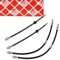 4x febi Bremsschlauch Bremsleitung f&uuml;r BMW 3er E46 316-330i 318d 320d 330d vorne + hinten