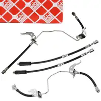 4x febi Bremsschlauch Bremsleitung f&uuml;r OPEL Astra G H Meriva B Zafira B vorne + hinten