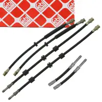 6x febi Bremsschlauch f&uuml;r FORD Galaxy WGR SEAT Alhambra VW Sharan vorne + hinten