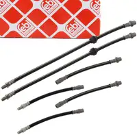 6x febi Bremsschlauch Bremsleitung f&uuml;r BMW 3er 316-328i 318tds 325td/tds vorne + hinten