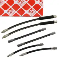6x febi Bremsschlauch Bremsleitung f&uuml;r BMW 3er 318i 320i 323i 325i 324td vorne + hinten