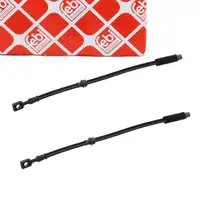 2x febi 14765 Brake Hose for OPEL Astra G Zafira A (Front) 562377/90498319