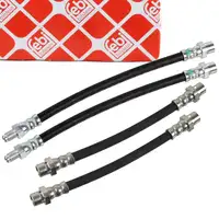4x febi Bremsschlauch Bremsleitung f&uuml;r BMW 1er E81-88 3er E90-93 X1 E84 hinten